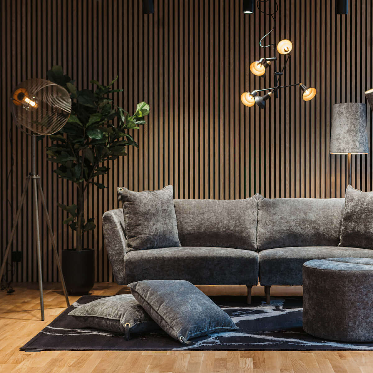 Bornholm 3-sits med fotpall (Demoex Malmö)