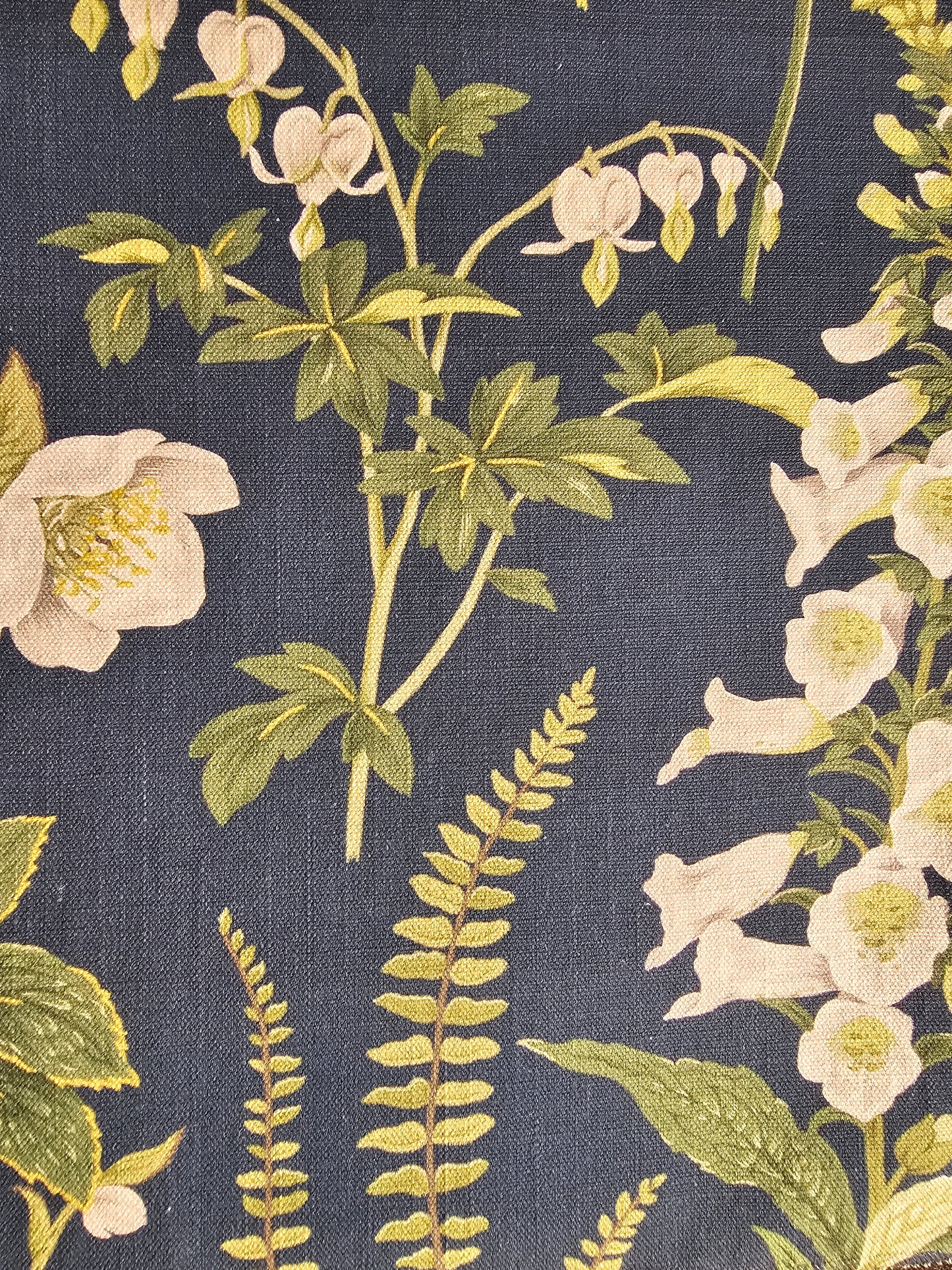 Tygprov - Floren Linen Navy