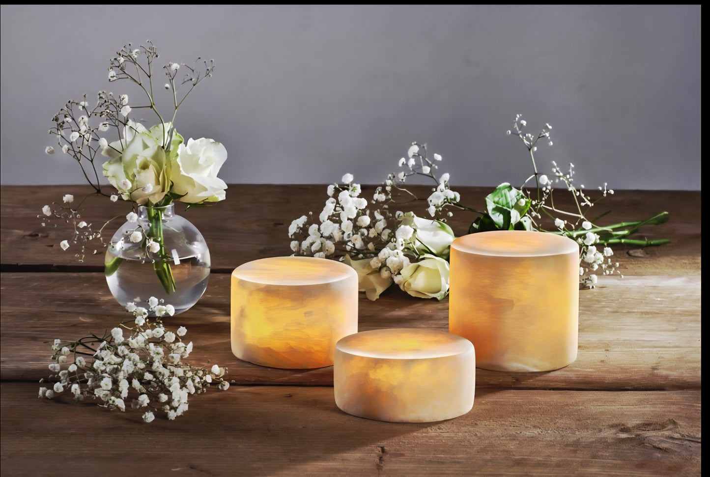 Marble bordsljus - Large 80x60mm