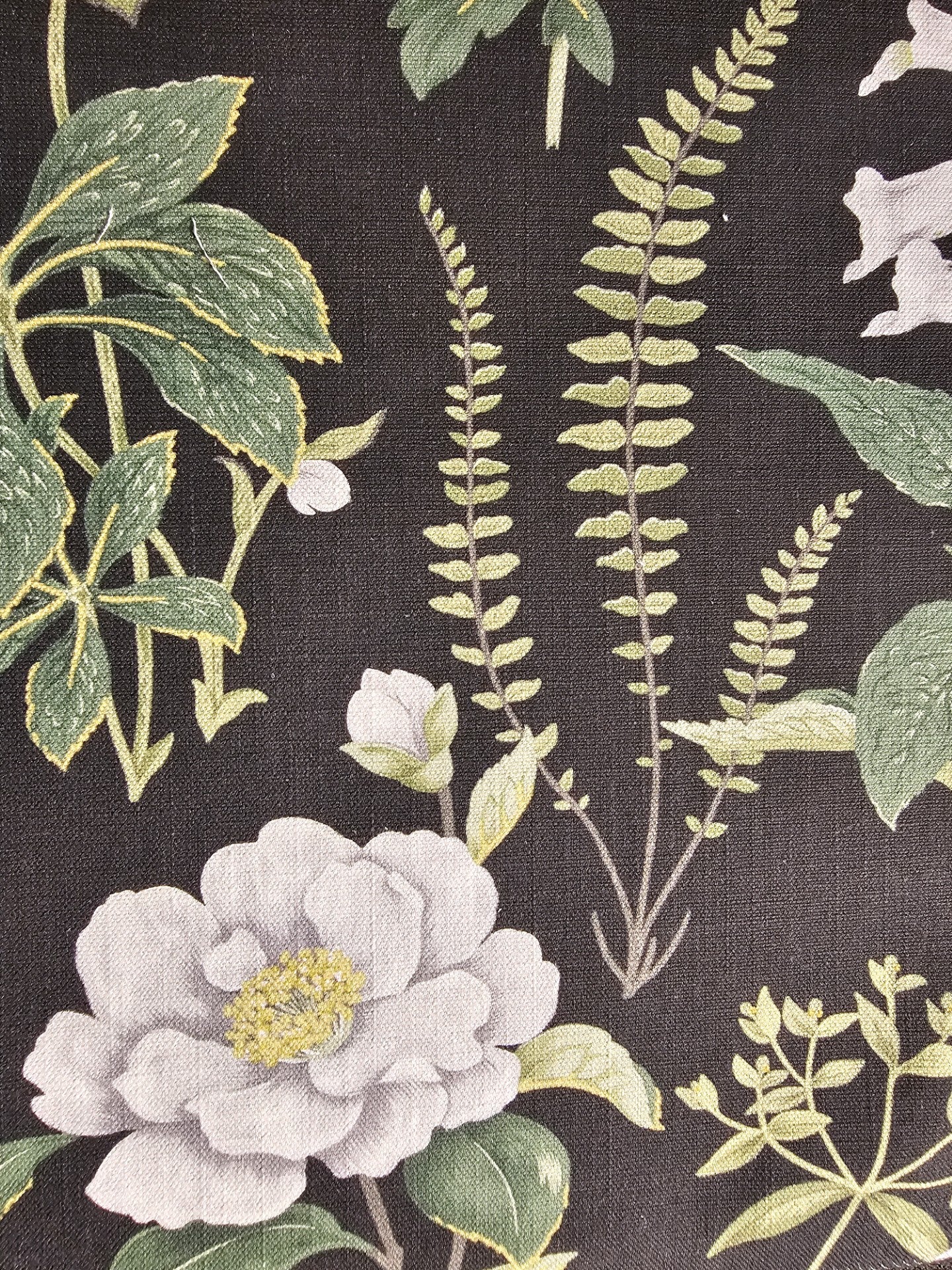 Tygprov - Floren Linen Charcoal